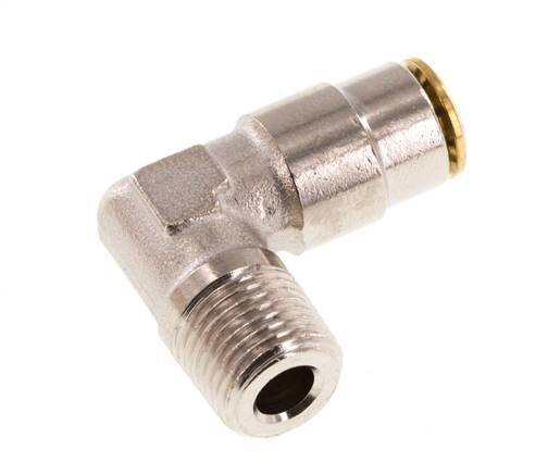 4mm x R1/8'' 90deg Winkel Steckverschraubung mit Außengewinde Messing NBRHochdruck [2 Stück]