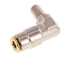 4mm x M 6 (conical) 90deg Elbow Push-in Fitting with Male Threads Brass NBRHigh Pressure [2 Pieces]