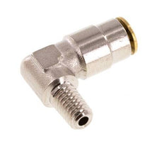 4mm x M 6 (konisch) 90Grad Winkel-Steckverschraubung mit Außengewinde Messing NBRHochdruck [2 Stück]