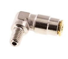 4mm x M 6 (konisch) 90Grad Winkel-Steckverschraubung mit Außengewinde Messing NBRHochdruck [2 Stück]