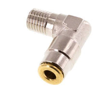 4mm x M 8 x 1 (konisch) 90° Winkel-Steckverschraubung mit Außengewinde Messing NBRHochdruck [2 Stück]