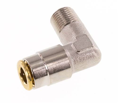 6mm x R1/8'' 90deg Winkel Steckverschraubung mit Außengewinde Messing NBRHochdruck [2 Stück]