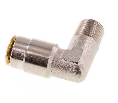6mm x R1/8'' 90deg Winkel Steckverschraubung mit Außengewinde Messing NBRHochdruck [2 Stück]
