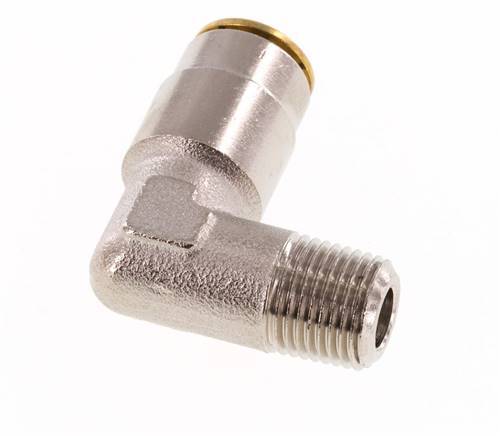 6mm x R1/8'' 90deg Winkel Steckverschraubung mit Außengewinde Messing NBRHochdruck [2 Stück]