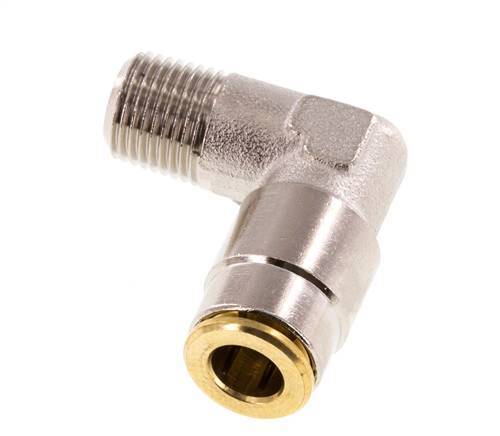 6mm x R1/8'' 90deg Winkel Steckverschraubung mit Außengewinde Messing NBRHochdruck [2 Stück]