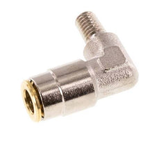 6mm x M 6 (konisch) 90° Winkel-Steckverschraubung mit Außengewinde Messing NBRHochdruck [2 Stück]