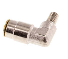 6mm x M 6 (konisch) 90° Winkel-Steckverschraubung mit Außengewinde Messing NBRHochdruck [2 Stück]