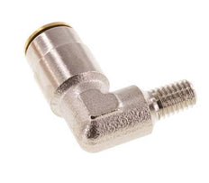 6mm x M 6 (konisch) 90° Winkel-Steckverschraubung mit Außengewinde Messing NBRHochdruck [2 Stück]