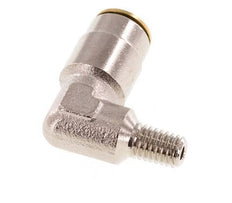 6mm x M 6 (konisch) 90° Winkel-Steckverschraubung mit Außengewinde Messing NBRHochdruck [2 Stück]