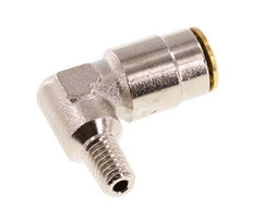 6mm x M 6 (konisch) 90° Winkel-Steckverschraubung mit Außengewinde Messing NBRHochdruck [2 Stück]