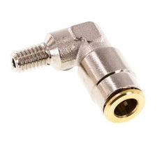 6mm x M 6 (konisch) 90° Winkel-Steckverschraubung mit Außengewinde Messing NBRHochdruck [2 Stück]