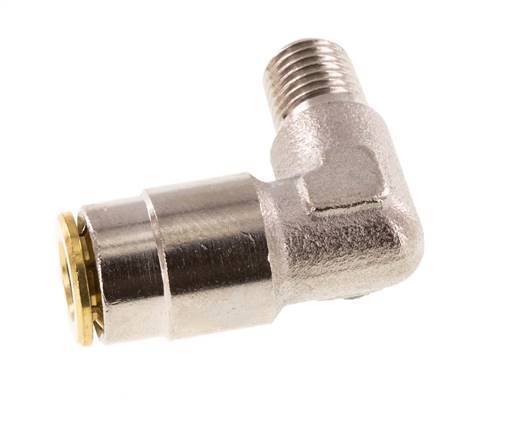 6mm x M 8 x 1 (konisch) 90 Grad Steckverschraubung mit Außengewinde Messing NBRHochdruck [2 Stück]