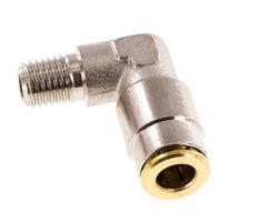 6mm x M 8 x 1 (konisch) 90 Grad Steckverschraubung mit Außengewinde Messing NBRHochdruck [2 Stück]