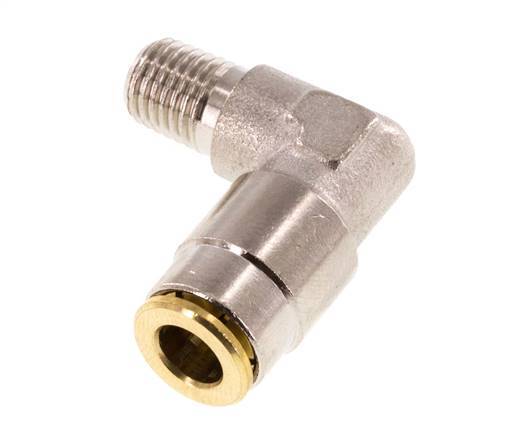 6mm x M 8 x 1 (konisch) 90 Grad Steckverschraubung mit Außengewinde Messing NBRHochdruck [2 Stück]