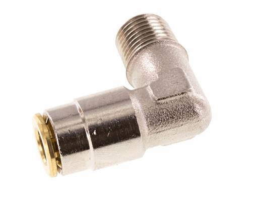 6mm x M 10 x 1 (konisch) 90 Grad Steckverschraubung mit Außengewinde Messing NBRHochdruck [2 Stück]