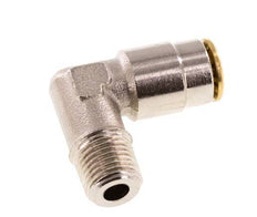 6mm x M 10 x 1 (konisch) 90 Grad Steckverschraubung mit Außengewinde Messing NBRHochdruck [2 Stück]