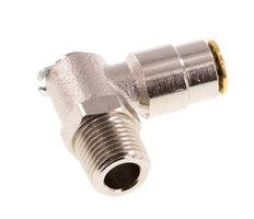 4mm x R1/8'' 90deg Winkel-Steckverschraubung mit Außengewinde Messing NBR drehbarHochdruck