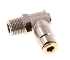 4mm x R1/8'' 90deg Winkel-Steckverschraubung mit Außengewinde Messing NBR drehbarHochdruck