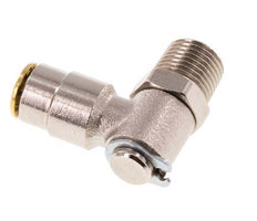 4mm x R1/8'' 90deg Winkel-Steckverschraubung mit Außengewinde Messing NBR drehbarHochdruck