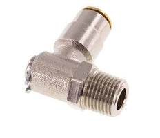 4mm x R1/8'' 90deg Winkel-Steckverschraubung mit Außengewinde Messing NBR drehbarHochdruck