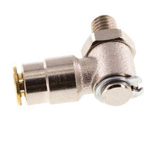 4mm x M 6 (konisch) 90° Winkel Steckverschraubung mit Außengewinde Messing NBR drehbarHochdruck