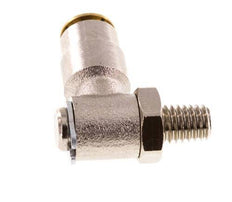4mm x M 6 (konisch) 90° Winkel Steckverschraubung mit Außengewinde Messing NBR drehbarHochdruck