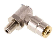 4mm x M 6 (konisch) 90° Winkel Steckverschraubung mit Außengewinde Messing NBR drehbarHochdruck