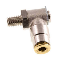 4mm x M 6 (konisch) 90° Winkel Steckverschraubung mit Außengewinde Messing NBR drehbarHochdruck