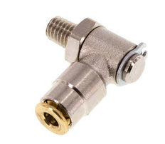 4mm x M 6 (konisch) 90° Winkel Steckverschraubung mit Außengewinde Messing NBR drehbarHochdruck
