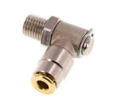 4mm x M 8 x 1 (konisch) 90° Winkel-Steckverschraubung mit Außengewinde Messing NBR drehbarHochdruck