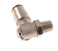 4mm x M 8 x 1 (konisch) 90° Winkel-Steckverschraubung mit Außengewinde Messing NBR drehbarHochdruck