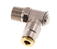 4mm x M 10 x 1 (konisch) 90° Winkel-Steckverschraubung mit Außengewinde Messing NBR drehbarHochdruck