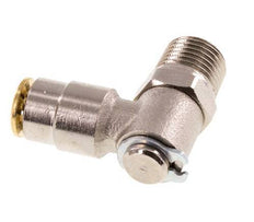 4mm x M 10 x 1 (konisch) 90° Winkel-Steckverschraubung mit Außengewinde Messing NBR drehbarHochdruck