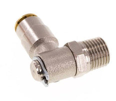 4mm x M 10 x 1 (konisch) 90° Winkel-Steckverschraubung mit Außengewinde Messing NBR drehbarHochdruck