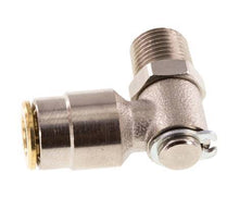 6mm x R1/8'' 90deg Winkel-Steckverschraubung mit Außengewinde Messing NBR drehbarHochdruck