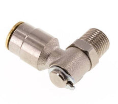 6mm x R1/8'' 90deg Winkel-Steckverschraubung mit Außengewinde Messing NBR drehbarHochdruck