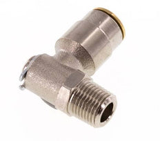 6mm x R1/8'' 90deg Winkel-Steckverschraubung mit Außengewinde Messing NBR drehbarHochdruck