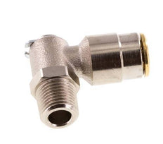 6mm x R1/8'' 90deg Winkel-Steckverschraubung mit Außengewinde Messing NBR drehbarHochdruck