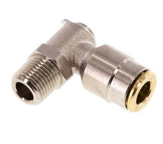 6mm x R1/8'' 90deg Winkel-Steckverschraubung mit Außengewinde Messing NBR drehbarHochdruck