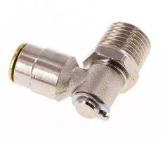 6mm x R1/4'' 90deg Winkel Steckverschraubung mit Außengewinde Messing NBR drehbarHochdruck