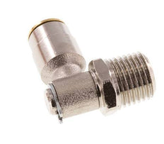 6mm x R1/4'' 90deg Winkel Steckverschraubung mit Außengewinde Messing NBR drehbarHochdruck