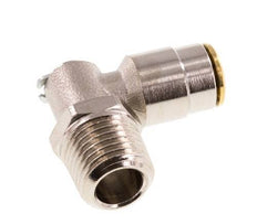 6mm x R1/4'' 90deg Winkel Steckverschraubung mit Außengewinde Messing NBR drehbarHochdruck