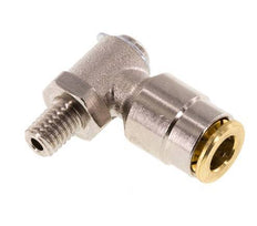6mm x M 6 (konisch) 90° Winkel Steckverschraubung mit Außengewinde Messing NBR drehbarHochdruck