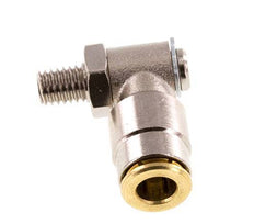 6mm x M 6 (konisch) 90° Winkel Steckverschraubung mit Außengewinde Messing NBR drehbarHochdruck