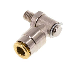 6mm x M 6 (konisch) 90° Winkel Steckverschraubung mit Außengewinde Messing NBR drehbarHochdruck