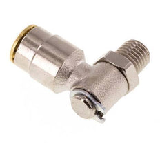 6mm x M 8 x 1 (konisch) 90 Grad Steckverschraubung mit Außengewinde Messing NBR drehbarHochdruck