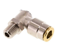 6mm x M 8 x 1 (konisch) 90 Grad Steckverschraubung mit Außengewinde Messing NBR drehbarHochdruck