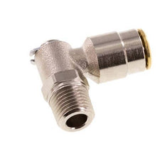 6mm x M 10 x 1 (konisch) 90 Grad Steckverschraubung mit Außengewinde Messing NBR drehbarHochdruck