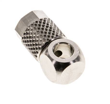 6x4 & M5 Nickel plated Brass Banjo Push-on Fitting [5 Pieces]