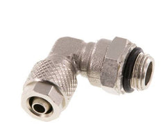 6x4 & G1/8'' Vernickelter Messing Winkel Aufsteckfitting mit Außengewinde NBR Drehbar [2 Stück]